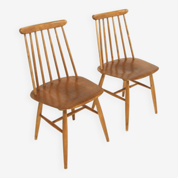 Set de 2 chaises scandinave "Pinnstol", Edsbyverken, Suède, 1960