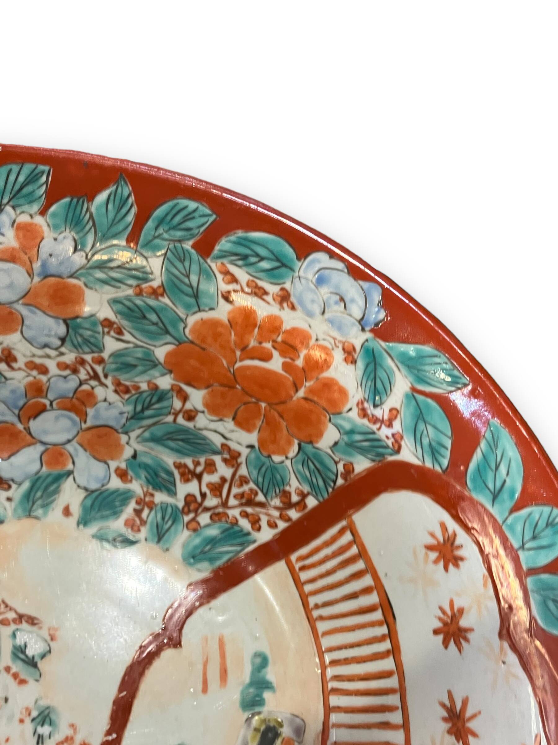 Huge porcelain cup of Imari XIXth Samurai decoration