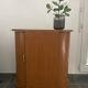 Rotating wooden bar cart from the 1950s.