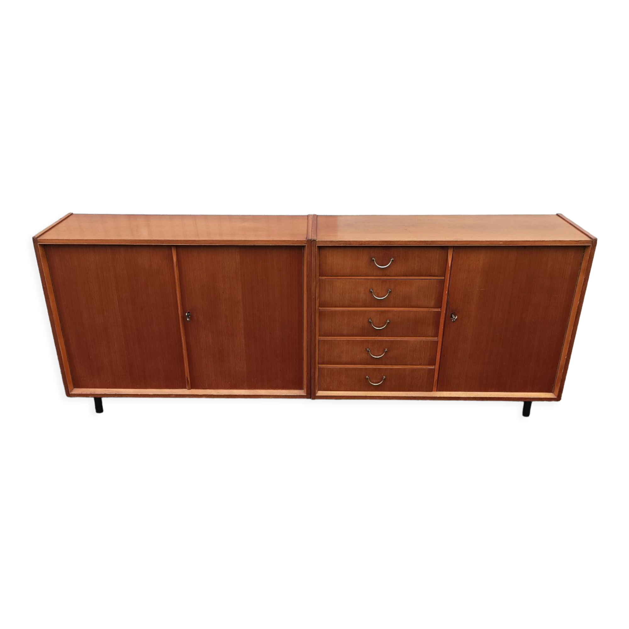 Enfilade vintage 3 portes 5 tiroirs