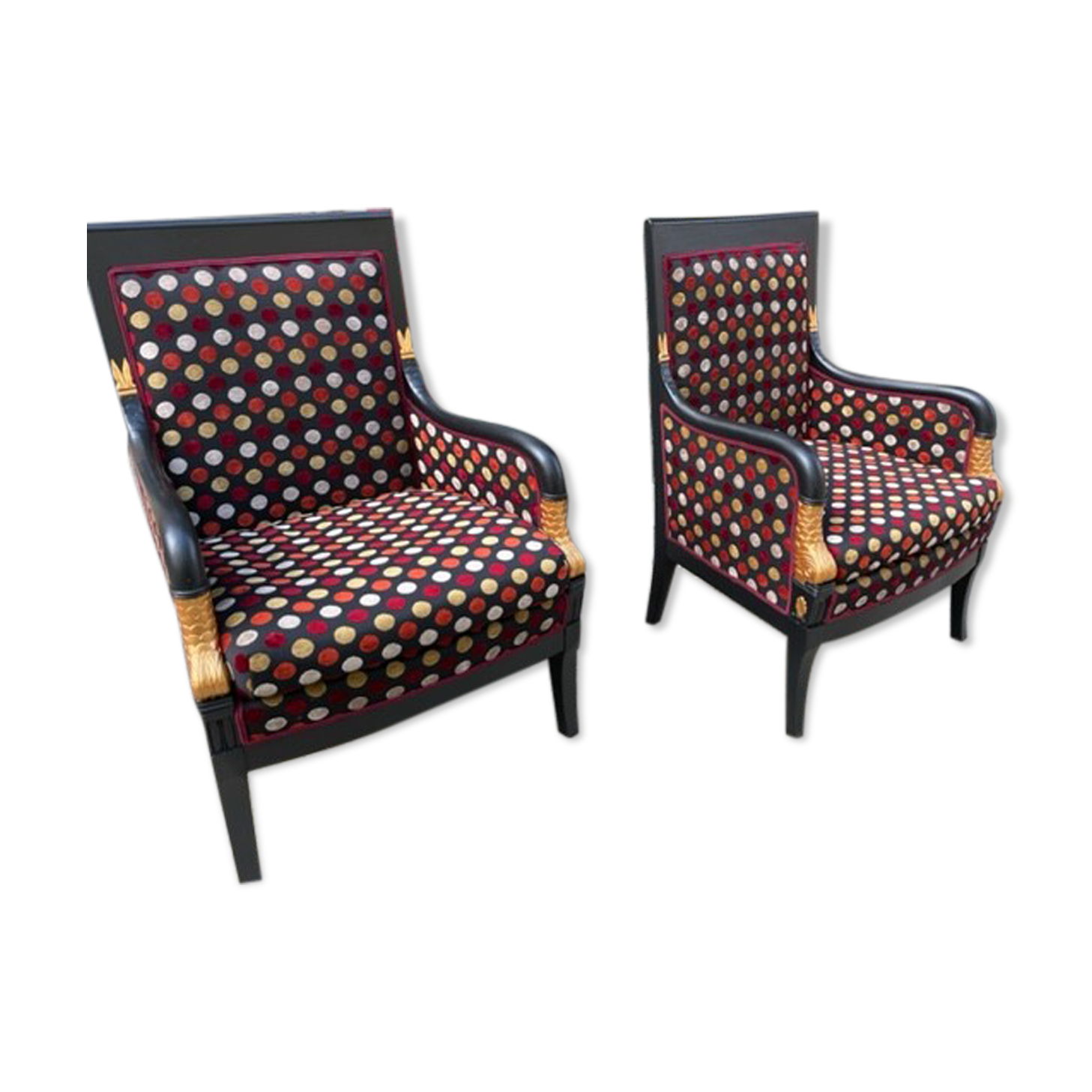 Pair of empire armchairs