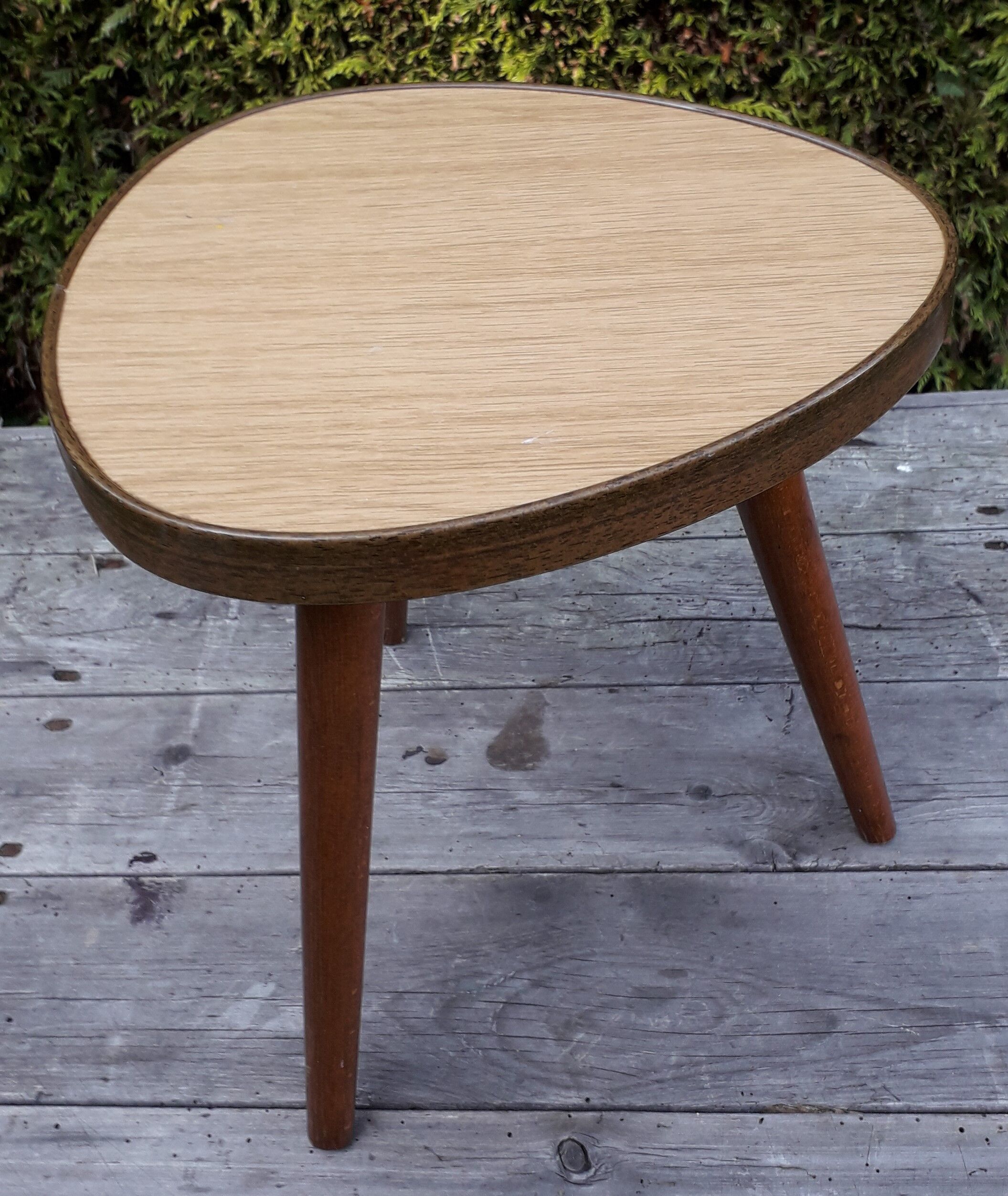 small triangular coffee table