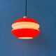 Vintage orange glass pendant light Peill & Putzler