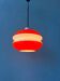 Vintage orange glass pendant light Peill & Putzler