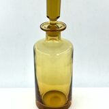 Amber blown glass decanter