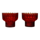 Bougeoirs en Verre "Crown" par Sigvard Bernadotte pour Lindshammar