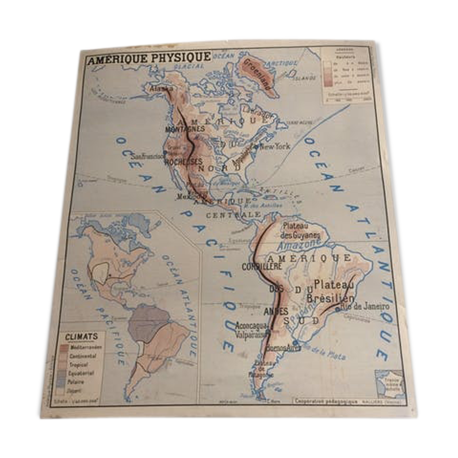 Ancient map political/physical America