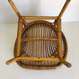 Bureau enfant en rotin avec son fauteuil