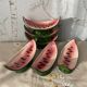6 Vintage ceramic watermelon bowls