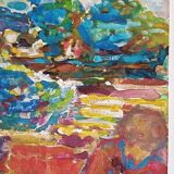 Pierre Lacroux (1909-1993) Gouache - 24 x 32 cm -landscape and character - 1978