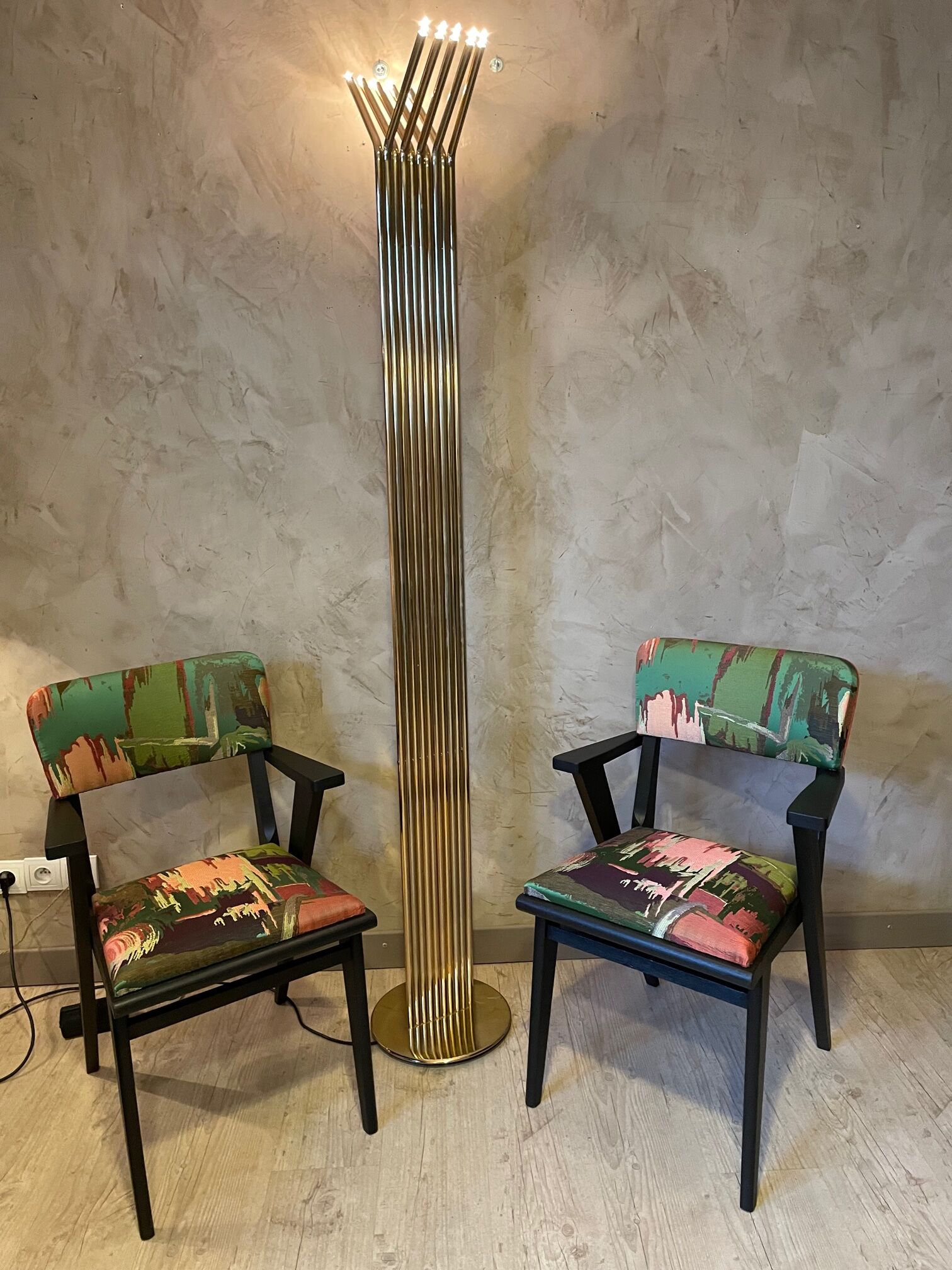 Brass floor lamp 1970