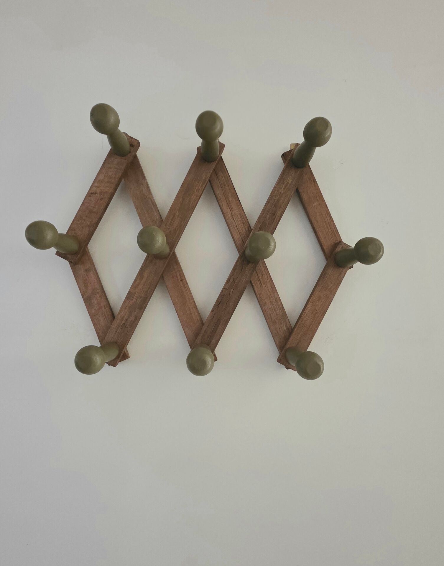 Vintage accordion coat rack