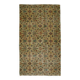 Vintage Turkish Oushak rug, floral beige and green, 263 x 158 cm.