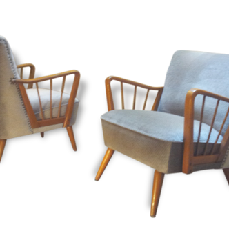 1/2 fauteuil cocktail années 50 60 scandinave restaurés