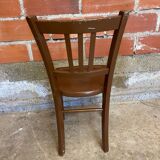 Antique Luterma style bistro chair vintage brown wood