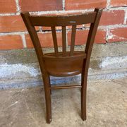 Antique Luterma style bistro chair vintage brown wood