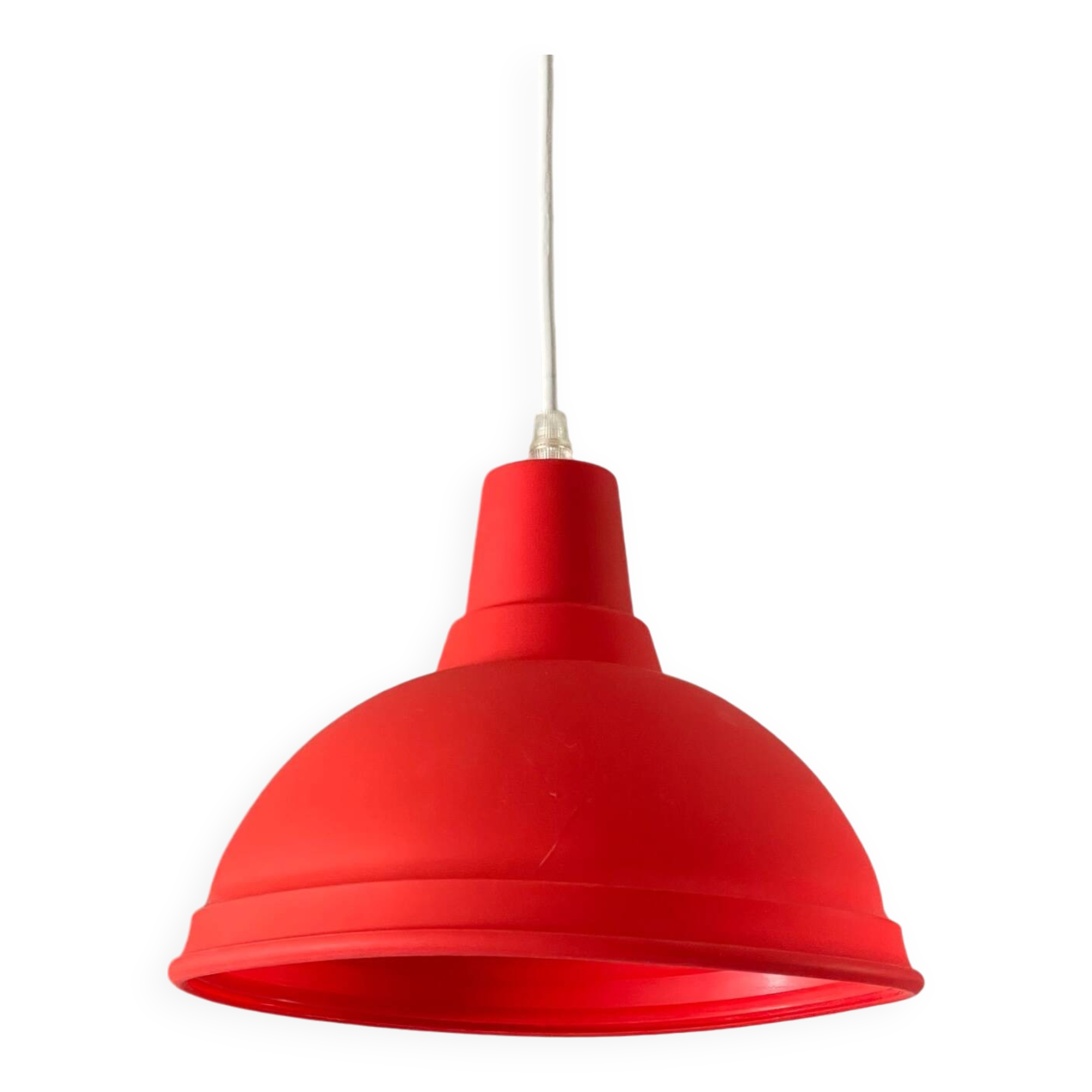Red geometric pendant light