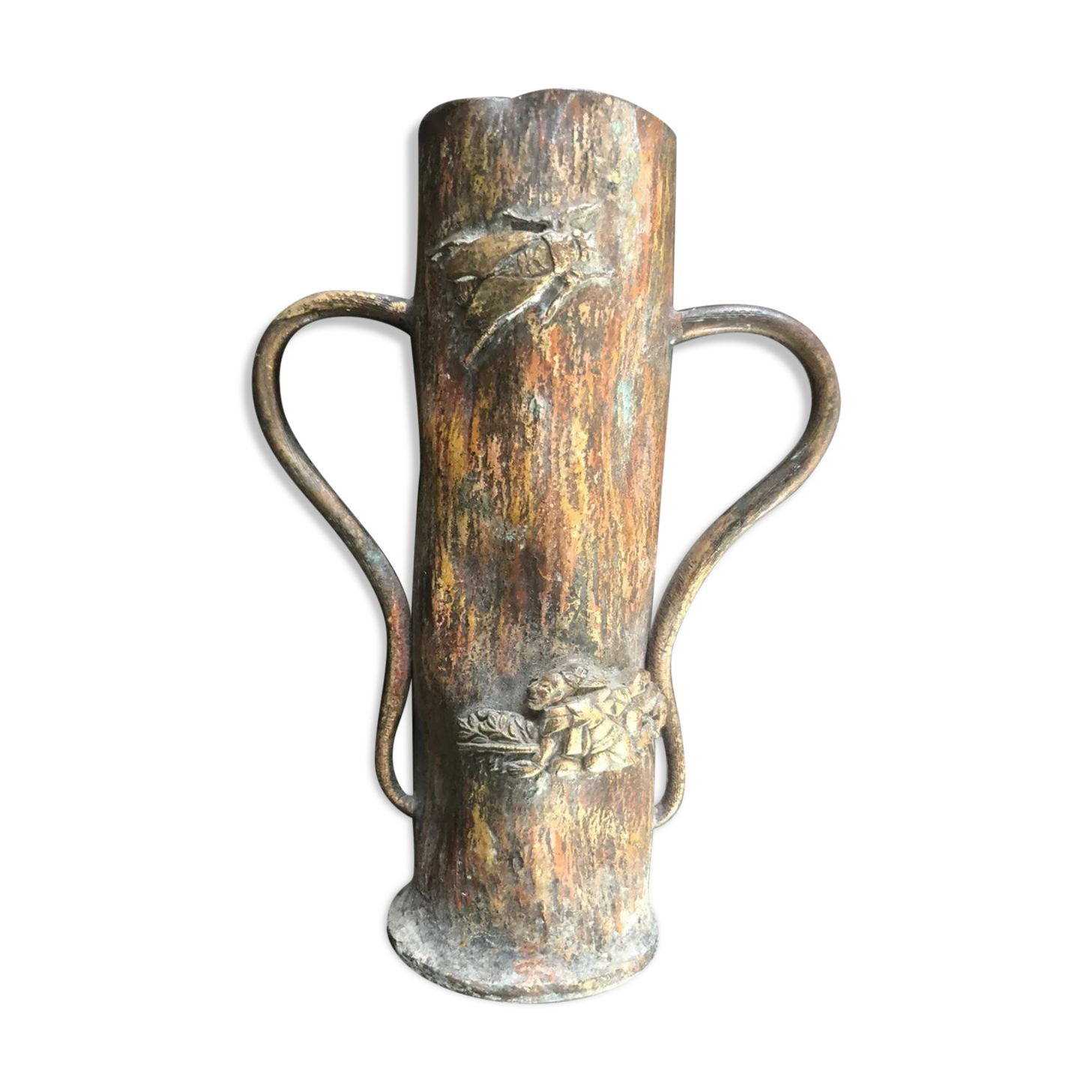 Vase à l'abeille, dinanderie Auguste Klein 1900