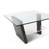 Mid-Century Italian Marble and Glass Coffee Table, 1970s