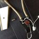 Double fire wall lamp in brass and glass cornet years 50/60