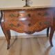 Curved chest of drawers in Louis XV style marquetry