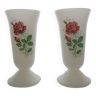 Mazagran arcopal red roses collection from the 60s. set of 2 pieces in good condition
