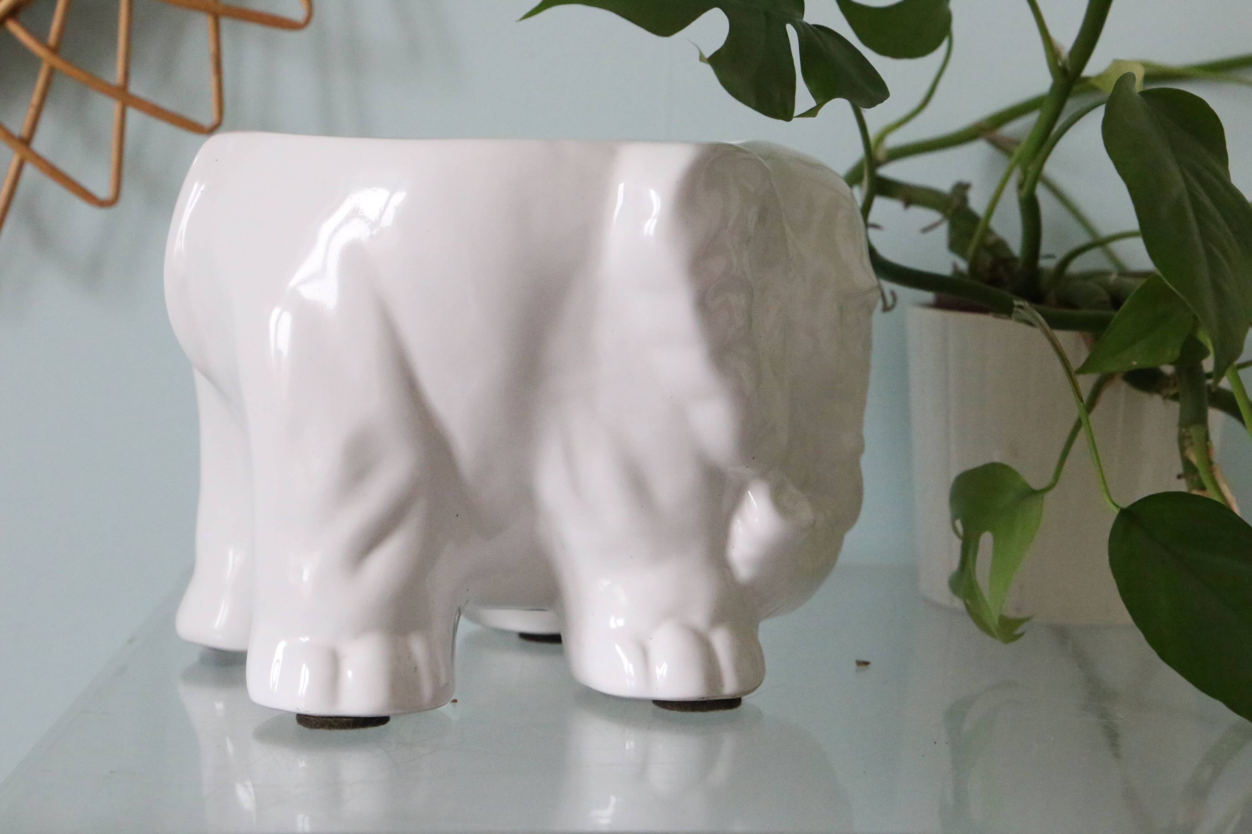 Cache pot éléphant vintage