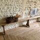 Banc de ferme ancien en bois, rénové