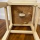 White wooden stool