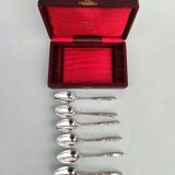 Six silverplated spoons