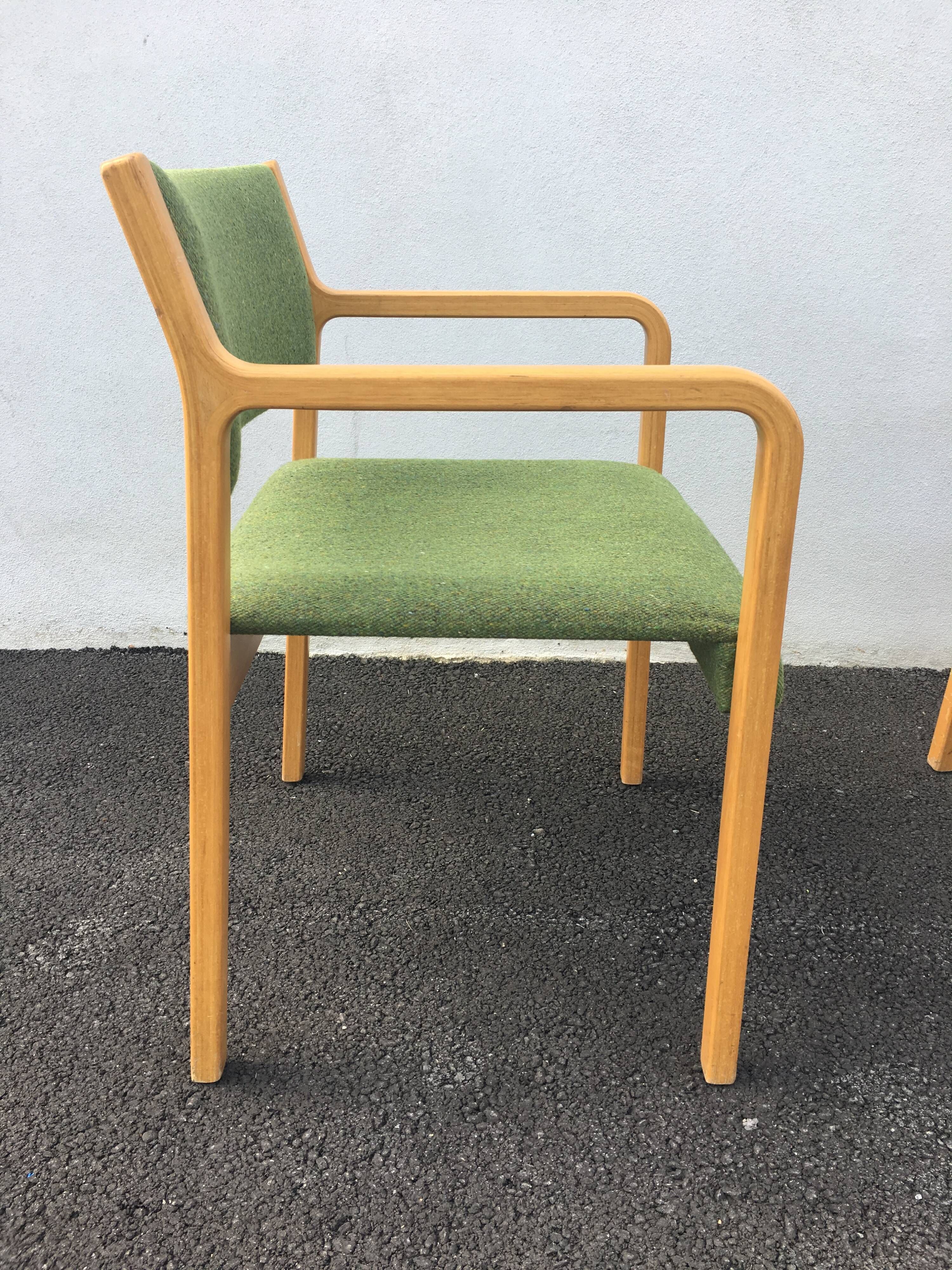 Curved wooden chairs by Wilhelm Ritz for Wilkhahn 1960/1970 - Set of 2