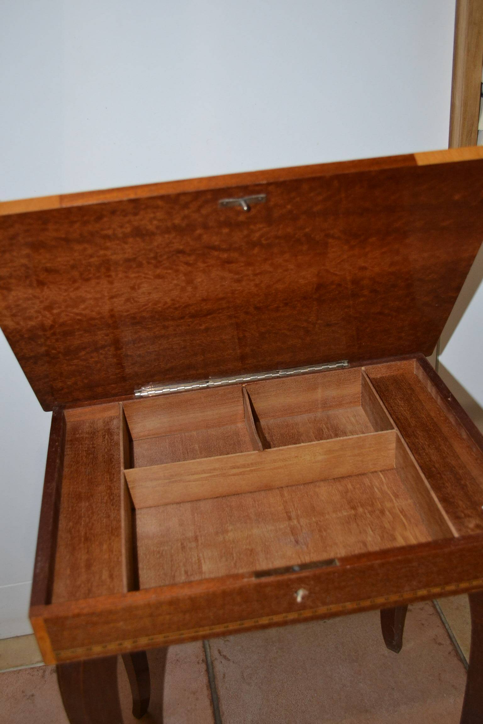 marquetry bedside table