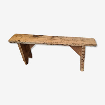 Small handmade solid wood bench