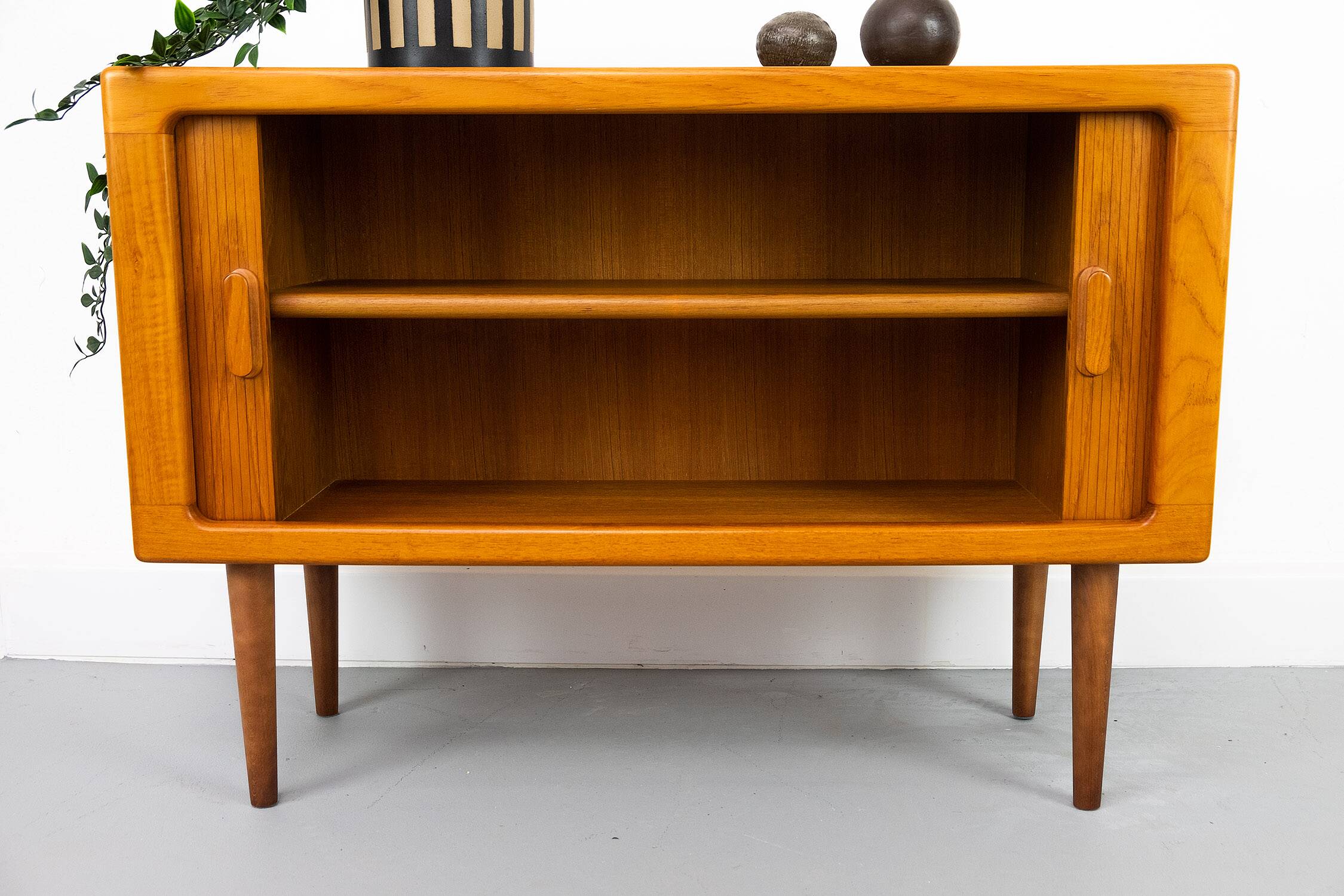 Danish Teak Sideboard with Tambour Doors from CFC Silkeborg, 1980s