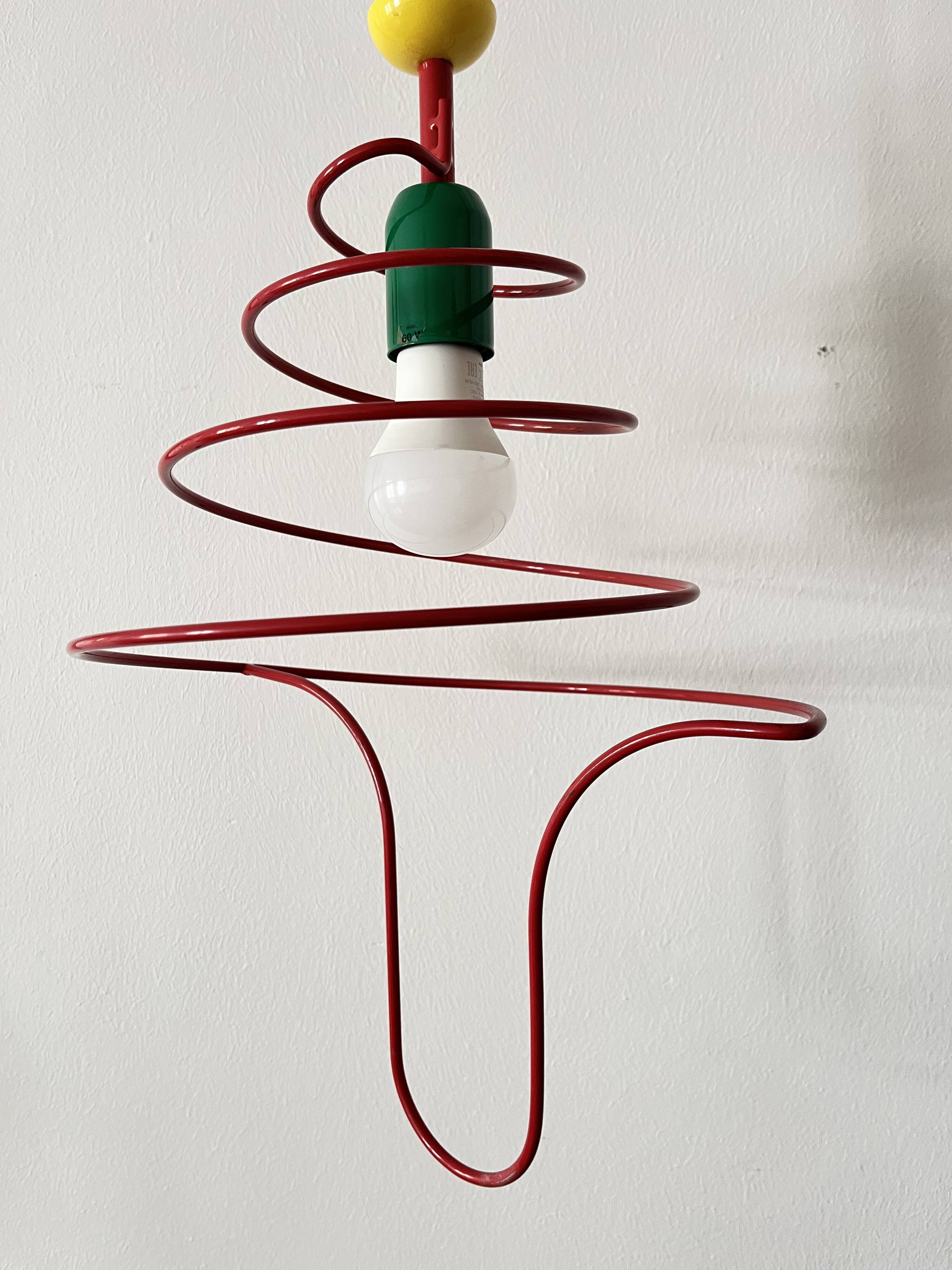 Spiral Pop Art Pendant Light, Ceiling Lamp, ESTO Austria, ´80
