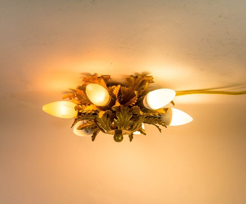 Recessed ceiling lamp with floral shape of Italian design 50s