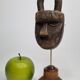 Toma passport mask, antique patinated wood, 16 cm, with stand