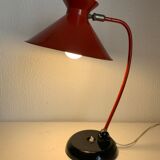 Vintage lamp 1960 desk diabolo red cardinal - 45 cm
