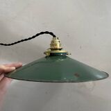 Industrial enameled sheet metal pendant light