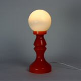Lampe en verre orange par Vitropol, Pologne 1960s