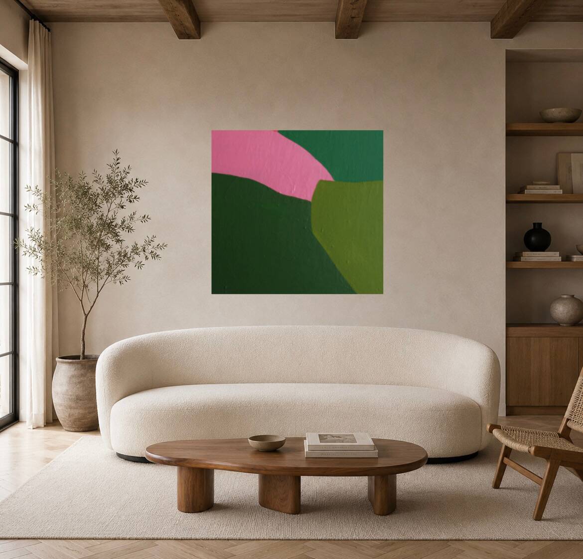 Colourful abstract on canvas 'catch a glimpse of the field'