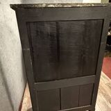 Secretary in black lacquered wood and gilded bronze