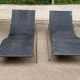 2 vinyl garden loungers from the 1960s
