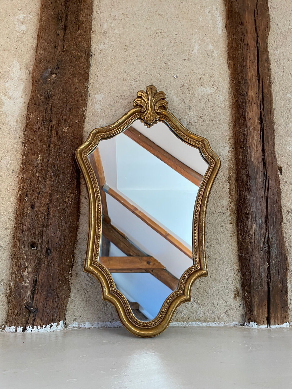 Baroque style gold mirror