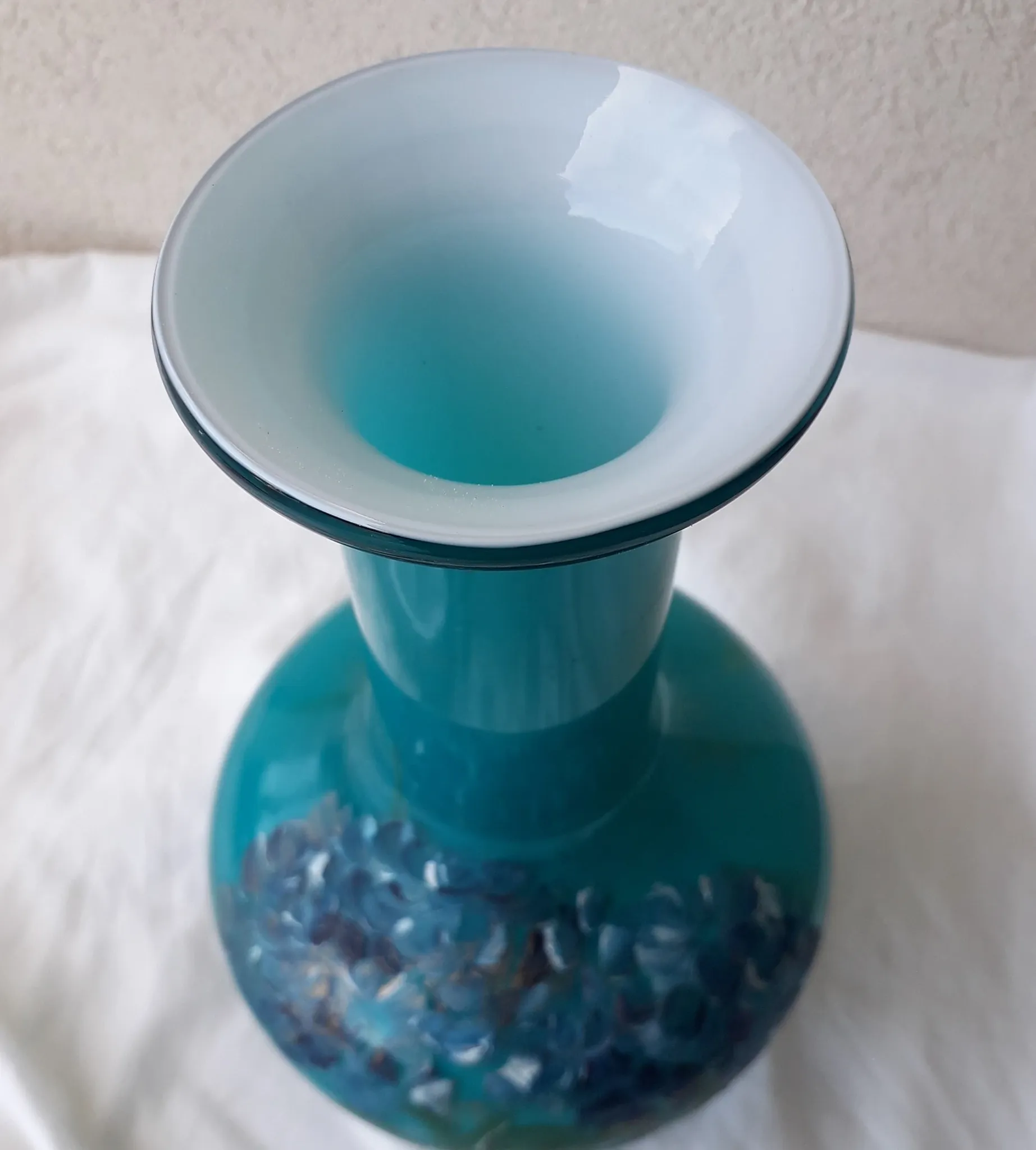 Blue opaline vase