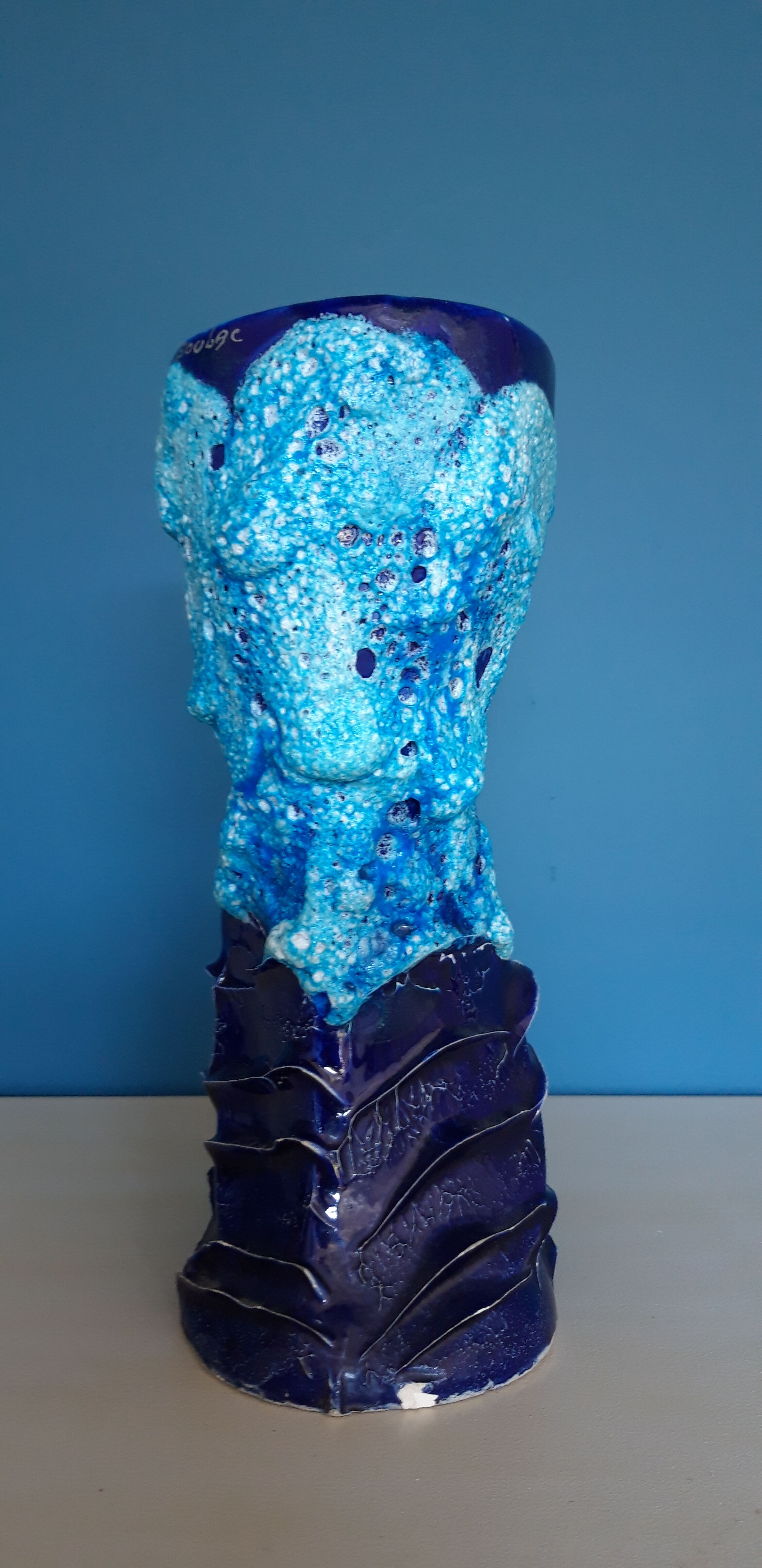 Fat lava ceramic vase from Vallauris, 60s/70s