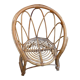 Small round rattan children's chair, vintage 70s