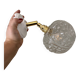 Vintage moulded glass globe wall light