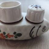 Vintage French Faience Condiment Set