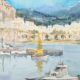 Watercolor "Banyuls sur Mer" by André TOURE, France